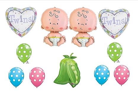 Amazon Com Two Peas In A Pod Twin Baby Shower Balloon Decorating