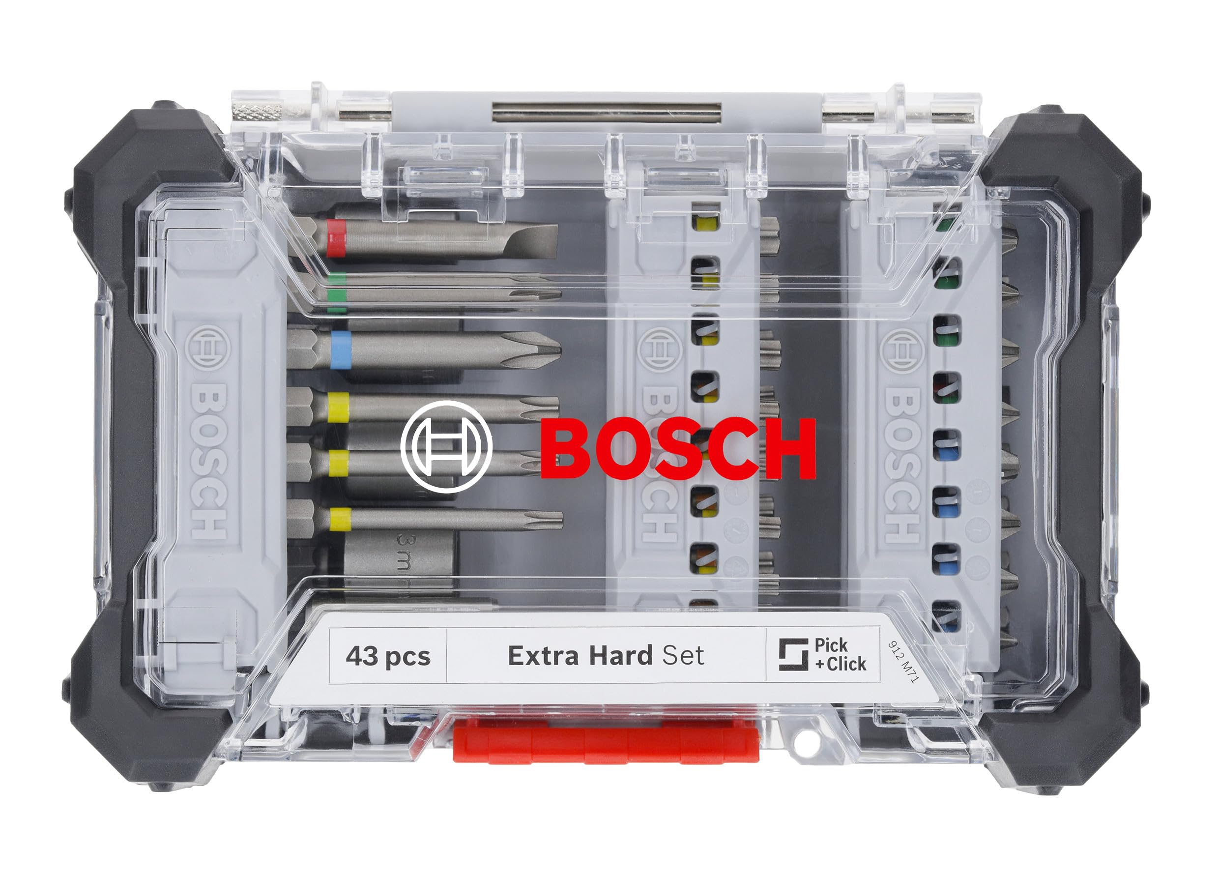 Bosch 43x Extra Hard Schrauberbit-Set, 43‑tlg. (197 x 110,5 mm, Professional Zubehör Schraubendreher, Bohrschrauber) 2