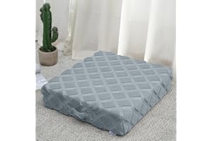 MeMoreCool Square Floor Pillow for Adults Kids, Large Floor Cushion for Sitting Yoga, Big Pillow for Floor Seating, Boho Meditation Pillow Floor Seat Cushion with Thick Foam & Tufted Cover, Grey