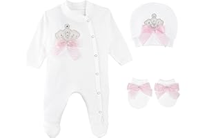 Lilax Baby Girl Jewels Crown Layette 3 Piece Gift Set