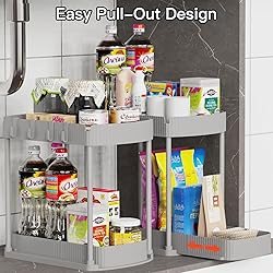 Ukeetap 2 Pack Multi-Purpose Pull-Out Storage