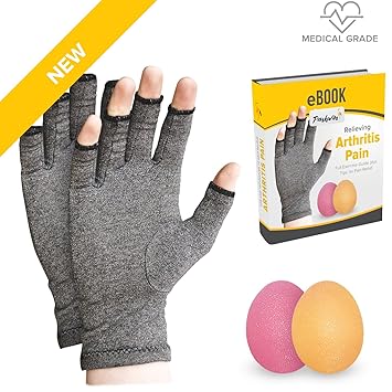 Leine | Arzt empfohlen Arthritis Heilung Handschuhe und Übung Ball set| Full Heilung Handbuch | rheumatischer Arthrose Kompre