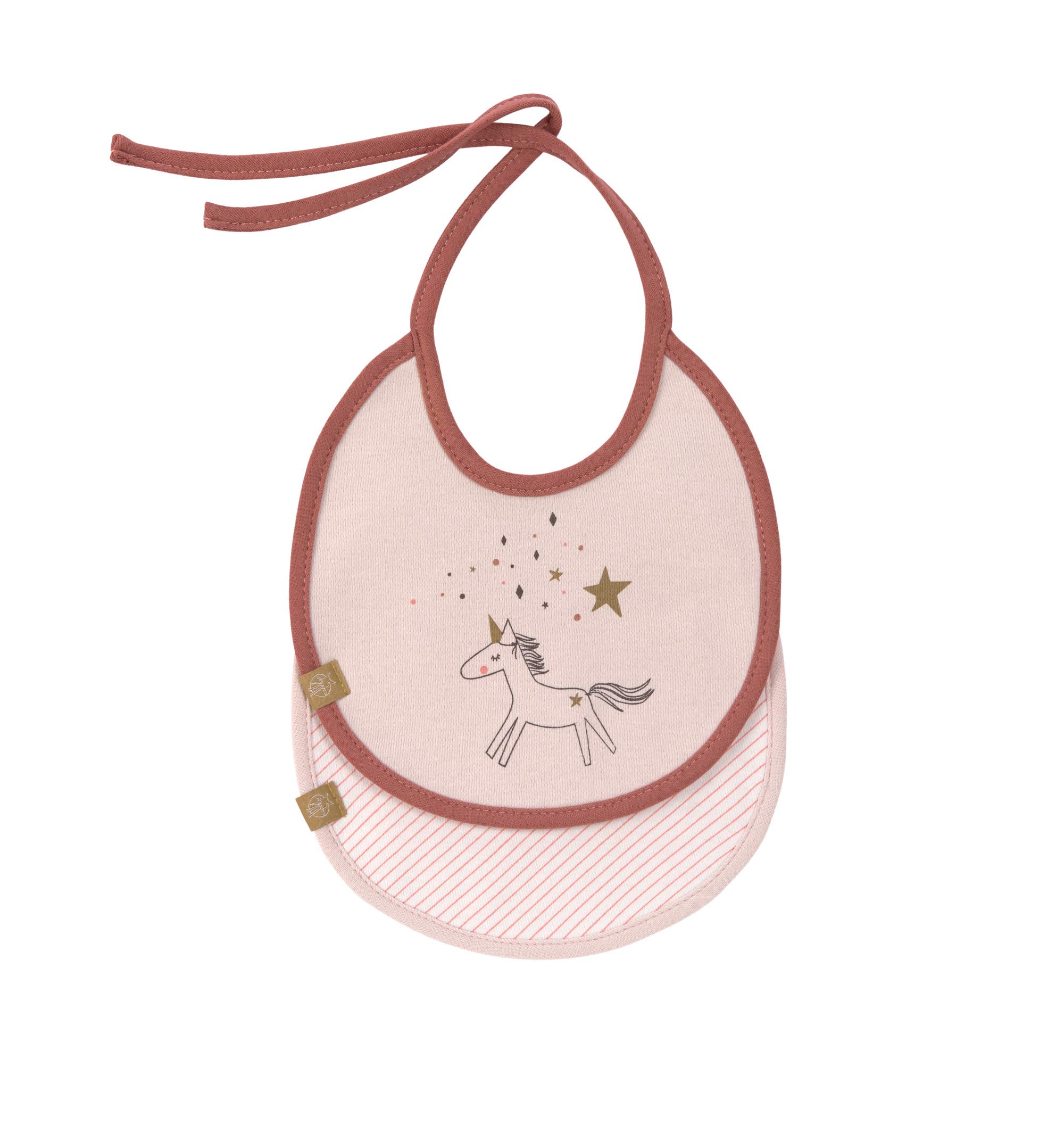 LÄSSIG Baby Bib Small 2 pcs assorted/More Magic Horse