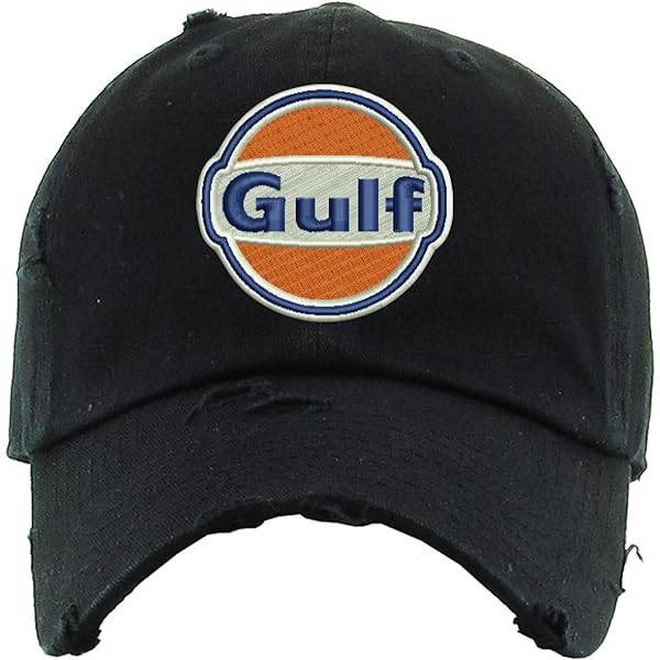 Casquette snapback vintage Gulf 1986 taille unique, bleue avec 2 cordes