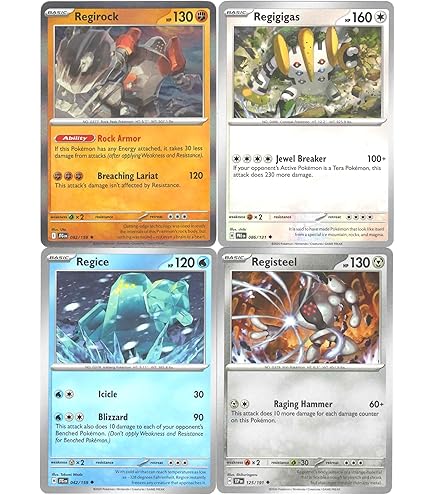 Amazon.com: Regigigas & Legendary Giants - Regidrago - Regieleki - Regice -  Regirock - Registeel