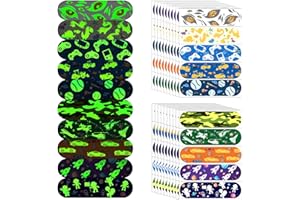 CMINAUS 100 Luminous Bandages for Kids, 10 Styles with Assorted Shapes and Cute Patterns, Waterproof Adhesive Bandages Variety Pack for Boys & Girls