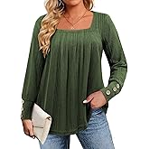 Siddhe Plus Size Sweater Women Puff Long Sleeve Square Neck Tops for Women Casual Loose Knit Tunic Fall Winter Fashion XL-5XL