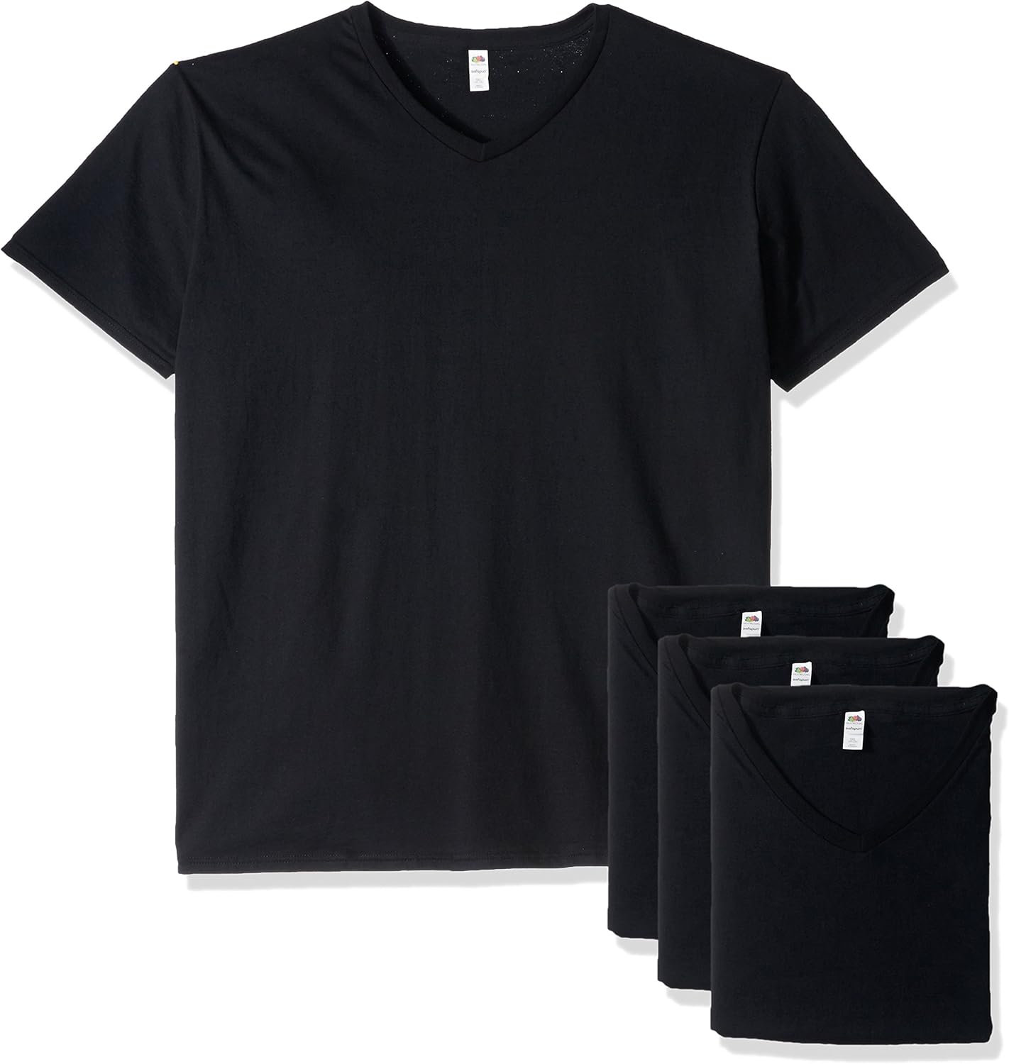Fruit of the Loom Men's Lightweight Cotton V-Neck T-Shirt Multipack | 