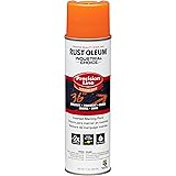 Rust-Oleum201516 Industrial Choice Inverted Solvent-Based Marking Spray Paint, 17 Oz, APWA Orange