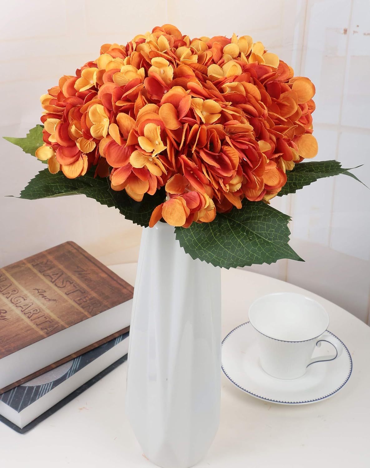 Famibay 3 Stems Fake Flowers 17.7" Long stem Silk Artificial Flowers