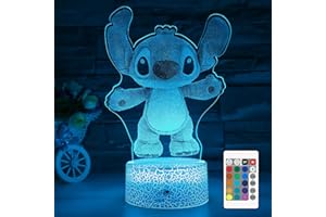 HONRG Stitch Gifts for Kids Stitch Night Light for Kids Stitch Room Decor Lamp 16 Colors Remote Control Stitch Lights Stich Gift Ideas for Boys Girls Birthday Gifts Christmas Gifts