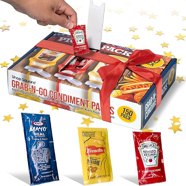 Ultimate Condiments Sachet Gift Set – 25 Mixed Sauces: Ketchup, Mayo, Mustard, Tartare & Salad Cream