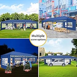 TOOLUCK Canopy 10x30 Pop Up Canopy Tent with 8