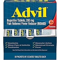 Advil Pain Reliever and Fever Reducer, Pain Relief Medicine with Ibuprofen 200mg for Headache, Backache, Menstrual Pain and J