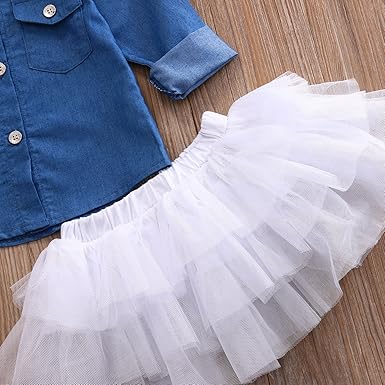 denim shirt with tutu