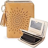 APHISON RFID Small Wallets for Women Ultra PU leather Card Holder Bifold Womens Ladies Wallet Zipper Coin Pocket