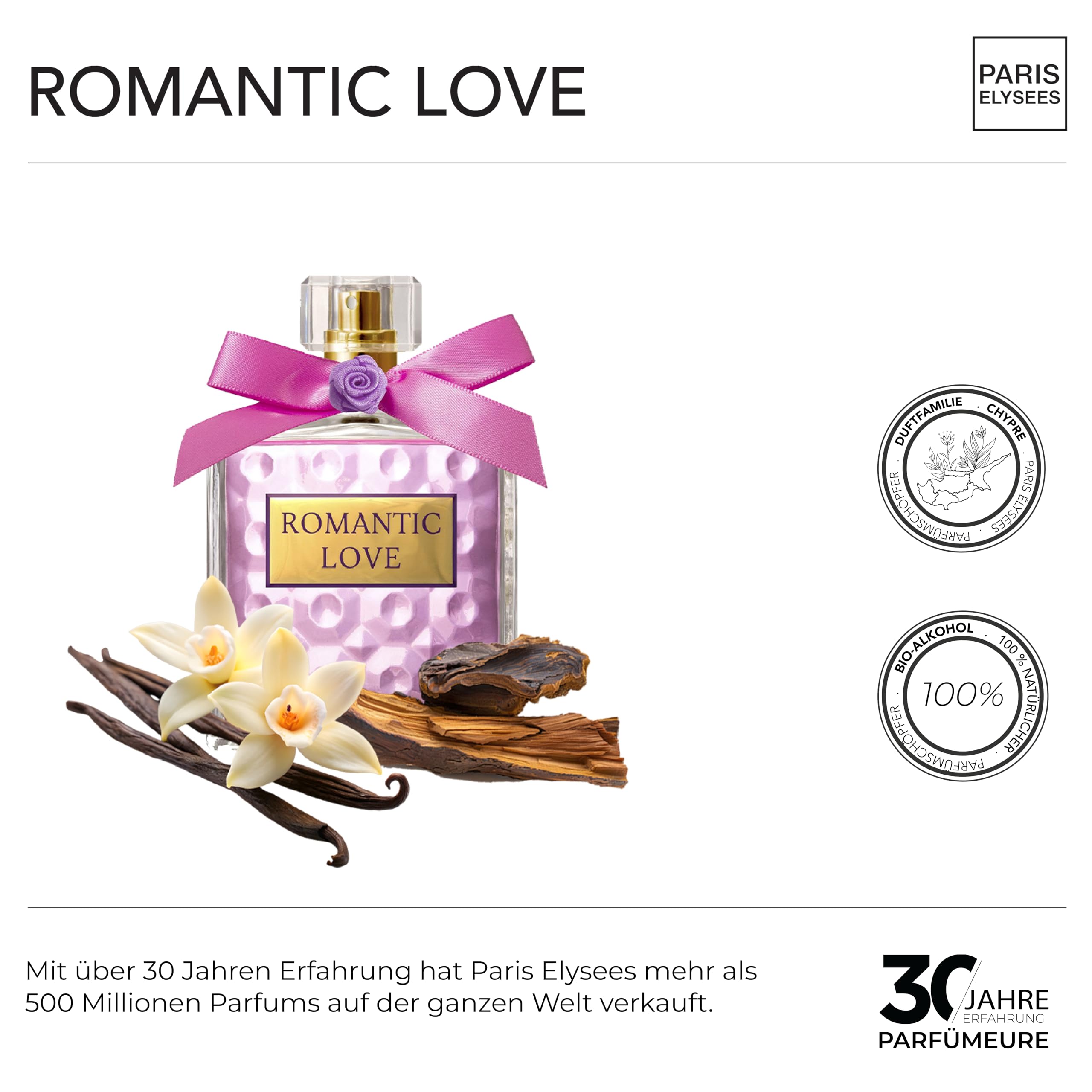 PARIS ELYSEES - Romantic Love - Eau de parfum für damen- Chypre - Bergamotte & Rote Früchte - Parfüm frauen - 100 ml 4