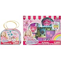Love, Diana, Kids Diana Show, Fashion Fabulous Doll with 2-in-1 Pet Grooming and Cotton Candy Pop-Up Shop, Surprise Play Piec