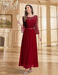 Wedtrend Women's Bridesmaid Dresses, 3/4 Flared