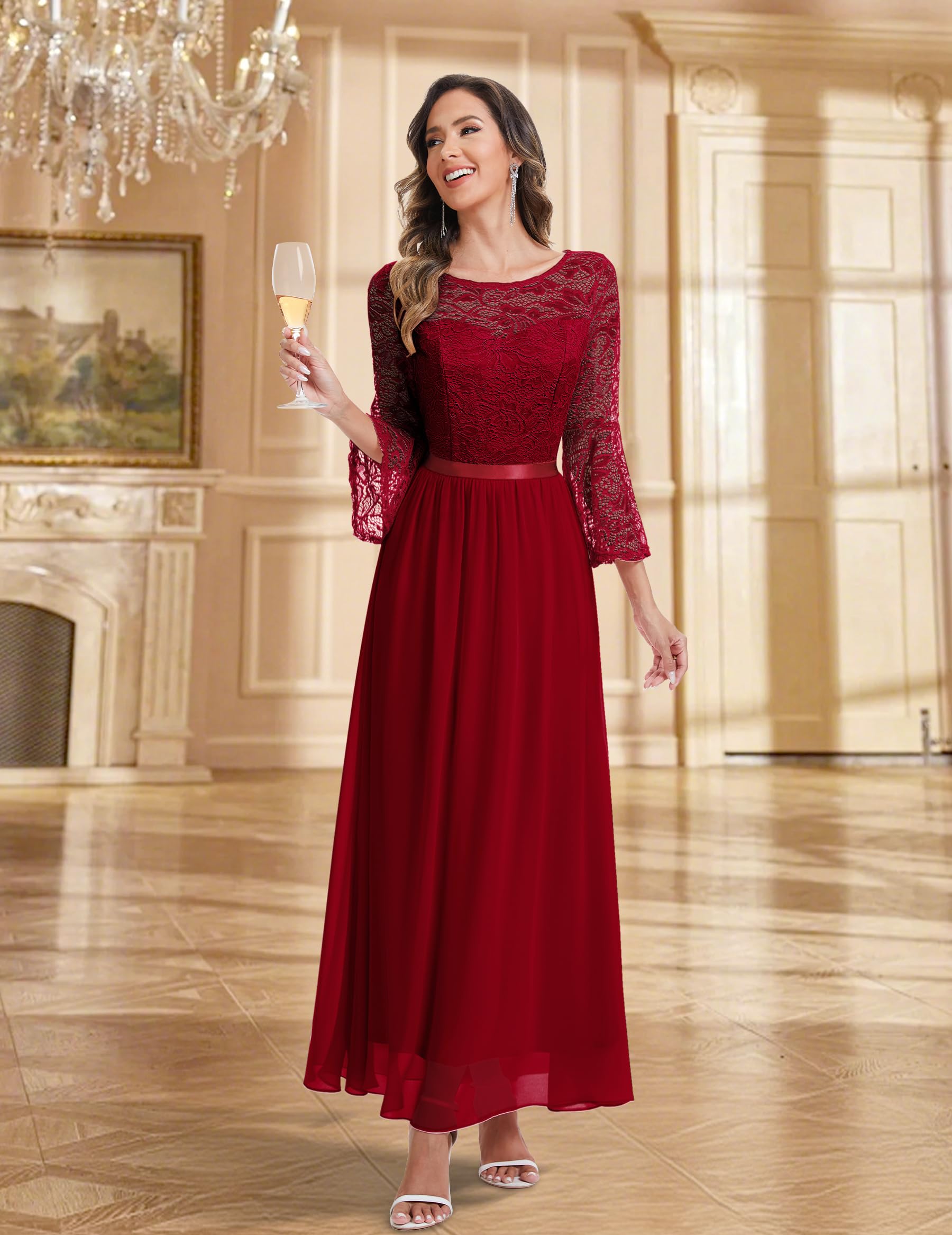 Wedtrend Women's Bridesmaid Dresses, 3/4 Flared