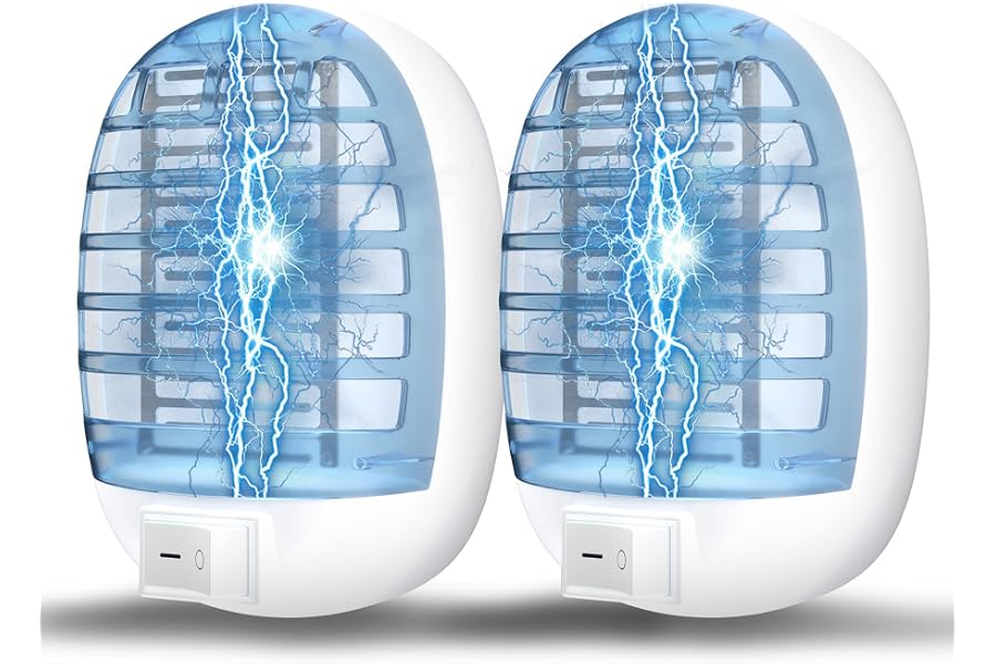 Indoor Bug Zappers, Fly Traps for Indoors, Mosquito Killer for Home | 2 Packs Mosquito Zapper Indoor, Insect Traps for Kids & Pets, Indoor Fly Zapper for Kitchen, Bedroom, Baby Room