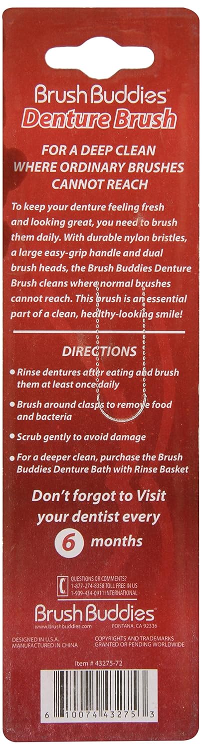 Brush Buddies Denture Brush Assorted Colors: Beauty