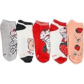 High Point Design, LLC Strawberry Shortcake Variety 5-Pack No Show Socks