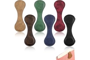 Sayglossy 6 Pcs Leather Magnetic Bookmarks 4.5"x1.5"Graduation Gifts Bookmarks Teacher Appreciation Gifts Retro Magnetic Markers Book Reading Gift for Booklovers Readers Writers Poets(Multicolor)