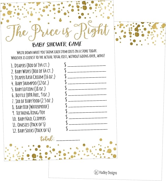 cheap baby shower game ideas