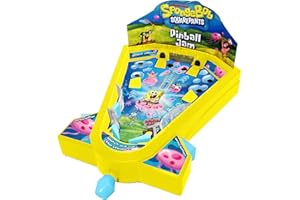 Spongebob Squarepants Desktop Pinball Machine - Fun Arcade Game for Kids & Adults Ages 6+, Compact Tabletop Toy by Well Played