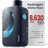 PIURIFY Flask Hydrogen Water Bottle | 8,630 PPB | 12 OZ | BPA-Free | Self-Cleaning | 5000 mAh Battery | USA Certified | SPE/PEM Technology | Black