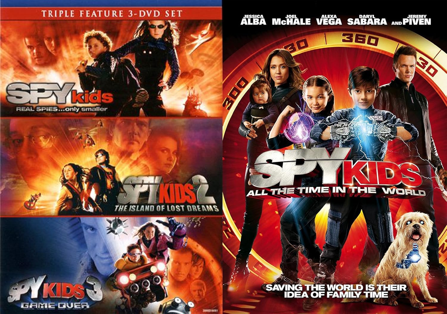 Family Spy Quadrilogy Spy Kids 1 2 3 4 Dvd Collection Island Of Lost Dreams Game Over All The Time In The World Amazon Co Uk Dvd Blu Ray