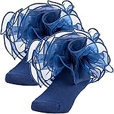 Dicry Girls Socks Double Lace Frilly Ruffle Ripple Turn Cuff