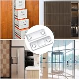 Yibaijia 8 Packs Cabinet Door Magnets Self Adhesive Ultra Thin Strips view 7