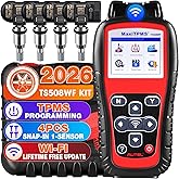 Autel MaxiTPMS TS508WF KIT TPMS Tool, [2026 Enhanced WiFi Ver. of TS508] W/ 4 Metal MX-Sensors($180 Valued, 315+433MHz), WiFi