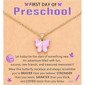 Kidbbi First Day Of Preschool Pre K Prek Necklace | First Day Of Preschool Decorations, First Day Of School Gifts For Kids, F