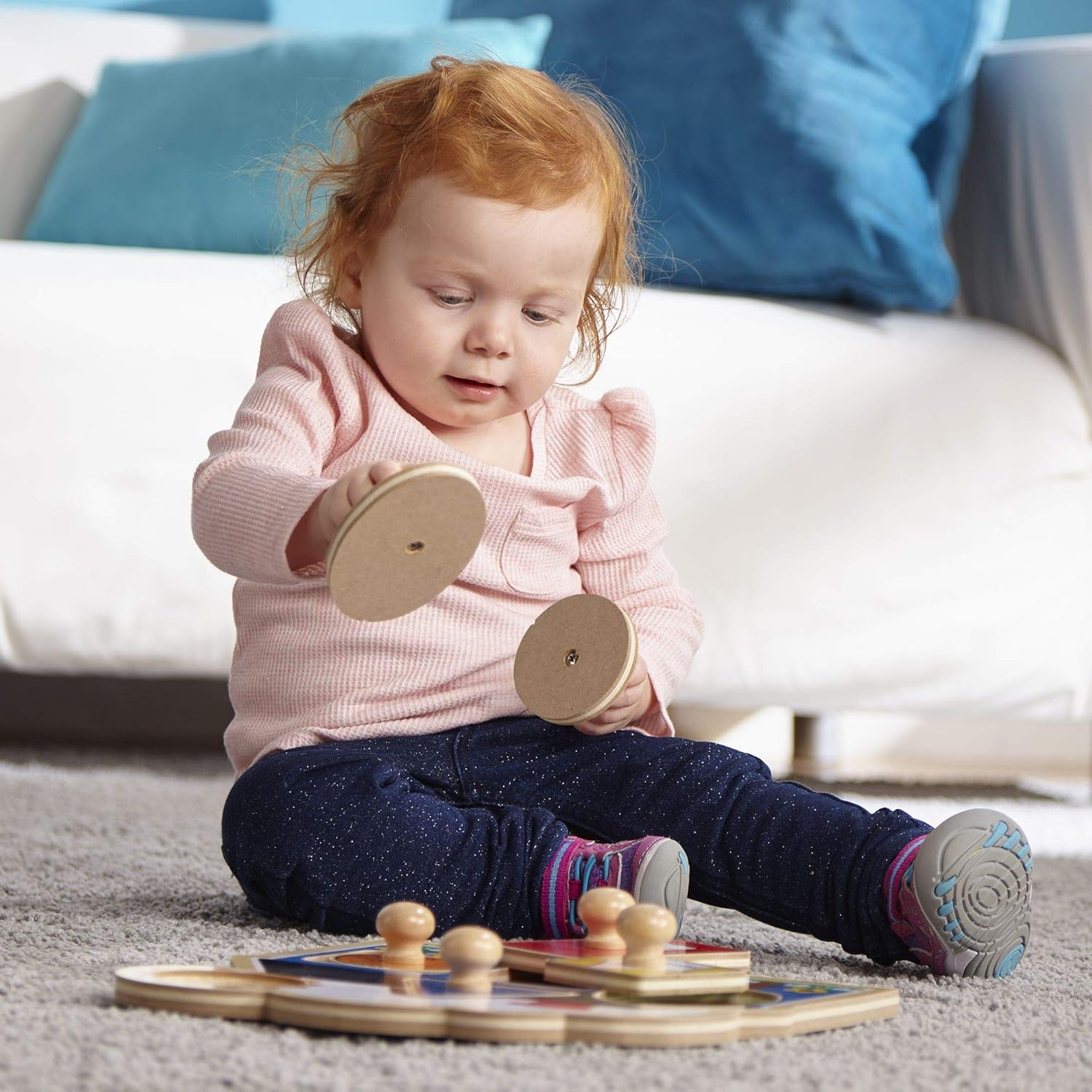 Melissa & Doug First Shapes Jumbo Knob Wooden Puzzle: Melissa & Doug: Toys & Games