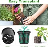 PEYOU 100Pcs 6in Plant Pots with 3 Tools & 100 Labels Garden Set view 3