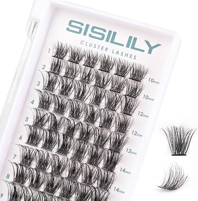 SISILILY Cluster Lashes 72 Clusters 10-16mm DM17 C/D Curl DIY Lash Extensions