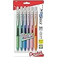 Pentel Energel-X Pastel Barrels Retractable, Medium Line, Assorted Ink Colors Pack of 6 (BL107FBP6M)