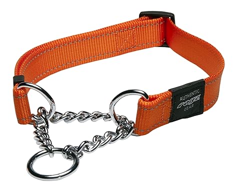 Rogz Utility Große 3/4-Zoll Reflektierende Fanbelt, Half-Check gehorcht Hundehalsband