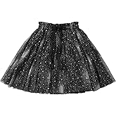 Jastore Girls Sweet Layered Sequins Tutu Skirt Bowknot Party Birthday Dance Princess Skirt