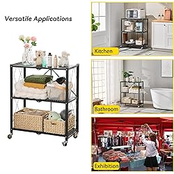 BRIAN & DANY 3-Shelf Foldable Storage Shelves with