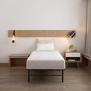 Signature Design by Ashley 10 Inch Memory Foam Mattress with Better Than a Boxspring Adjustable Base - Twin