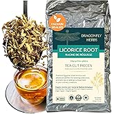 Dragonfly Herbs Organic Licorice Root, 500g (1.1 Pound) Tea Cut Pieces, Loose Herbal Tea, Caffeine-Free, Glycyrrhiza Glabra, 