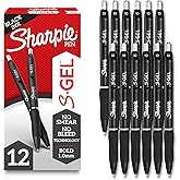 Sharpie S-Gel, Gel Pens, Bold Point (1.0mm), Black Ink, 12 Count - Writing, Journaling, Note-Taking, College, Teacher Supplie