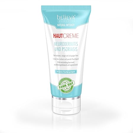 Believa Natural Intensiv Hautcreme - Neurodermitis und Psoriasis Creme (Schuppenflechte) 100ml