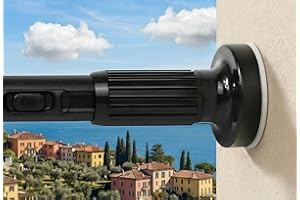 Tension Shower Curtain Rod 51-122 Inch,Extra Long Tension Curtain Rod No Drilling for Window or Bathroom,Outdoor Curtain Rods