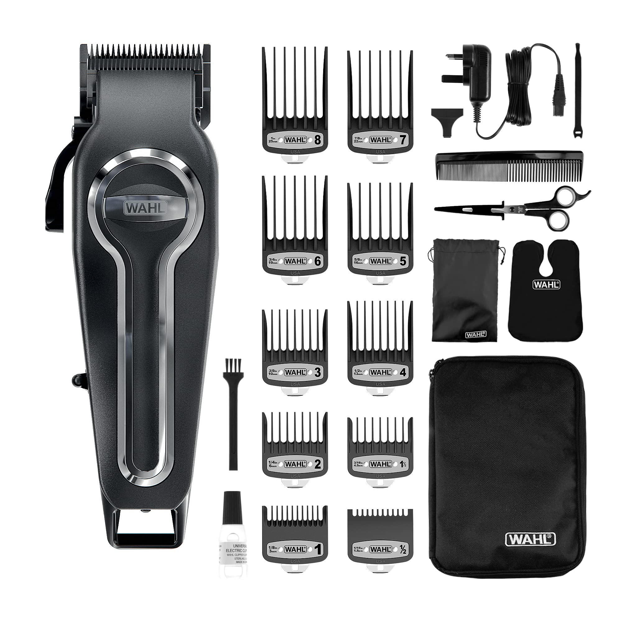 Wahl Elite Pro Cordless Hair Clipper, Men's Cordless Hair Clippers, Hair Clippers for Men, DIY Haircuts, Home Hair Cutting, Men’s Head Shaver, Buzz Cut, Fading, Secure Fit Premium Cutting Combs, Black — image 1