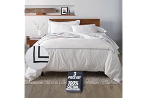 Ella Jayne Duvet Cover King (3 Pieces), 100% Cotton Percale, King/Cali King, Soft Breathable & Lightweight Including King Duvet Cover (1 Piece) 106 x 90 Inches with 2 Pillow Shams (Black Design)